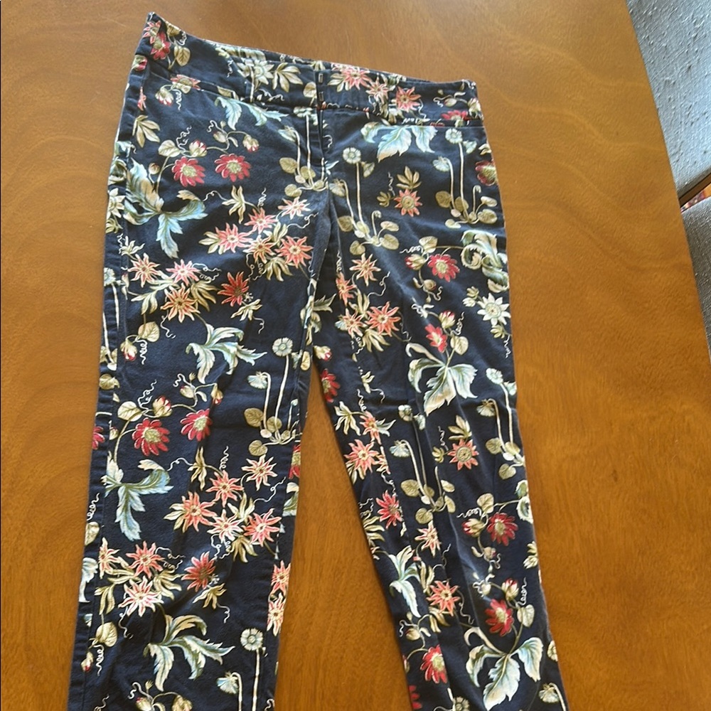 Ann Taylor Floral Patterned Ankle Pants